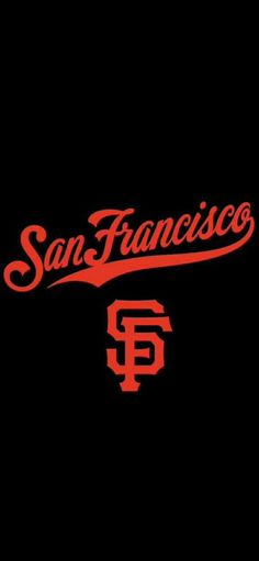 the san francisco giants logo is shown in red on black iphone wallpapers and phone cases