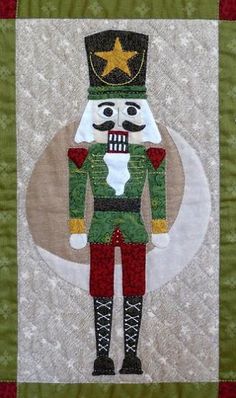 Classic Nutcrackers Month 1 - The Little Soldier Nutcracker Quilt, Mermaid Quilt, Nutcracker Figures, Spring Quilts, Applique Quilt, Nutcracker Ballet, Christmas Patterns, Fabric Kit, Wool Projects