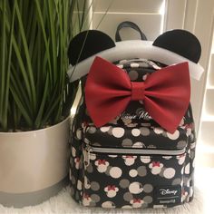 This Backpack Is New And Comes From A Smoke Free Home Red Minnie Mouse Standard Backpack, Black Minnie Mouse Backpack For Back To School, Back To School Minnie Mouse Black Backpack, Red Minnie Mouse Backpack For Disney Trips, Cute Black Minnie Mouse Backpack, Disney Red Minnie Mouse Backpack, Disney Minnie Mouse Red Backpack, Red Disney Minnie Mouse Backpack, Cute Red Backpack For Disney Trips