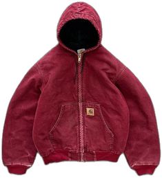 Carhartt Work Jacket, Balenciaga Outfit, Outfits Everyday, Red Fits, Carhartt Jacket, Work Jacket, Maroon Red, Barefoot Shoes, Swaggy Outfits