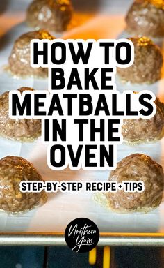 Oven Baked Meatballs Meatballs In The Oven, Oven Baked Meatballs, Baked Meatball Recipe, Meatball Maker, Meatballs And Gravy, Baked Meatballs, How To Make Meatballs, Make Ahead Appetizers, Meatball Bake