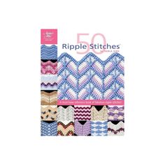 the book cover for ripple stitches, which features different patterns and colors on it's front