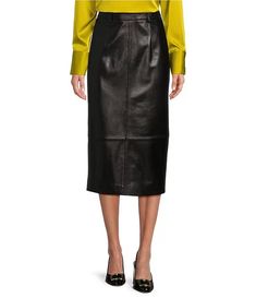 Antonio Melani Carilise Genuine Leather Pencil Midi Skirt | Dillard's Pencil Midi Skirt, Pencil Skirt Outfits, Contemporary Clothing, Office Siren, Midi Skirt Pencil, Antonio Melani, Contemporary Outfits, Play Dress, Modern Outfits