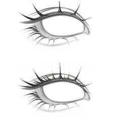 two different views of an eye with long eyelashes