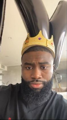 a man with a crown on his head