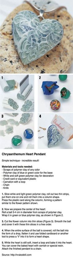 the instructions for how to make glass hearts