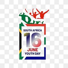 the logo for south africa's 16 june youth day, which includes an image of people