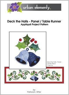 the cover of an applique project for christmas