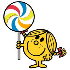 a little miss sunshine holding a lollipop