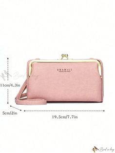 Bird in Bag - Korean-Inspired Womens Wallet: Stylish Shoulder Bag with Generous Capacity, Versatile and Sleek, Ideal for Mobile Phones and Wallets, Effortlessly Chic Professional Bag, Stylish Shoulder Bag, Phone Wallet, Black Friday Shopping, Mini Crossbody, Phone Bag, Wallets For Women, Baby Pink, Mobile Phone