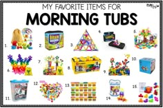 the top ten things to do with your child's toys for morning tubs