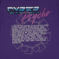 Short sleeve tee Printed art on the front Ribbed crew neck Regular fit 100% cotton Officially licensed Cyberpunk: Edgerunners merchandise. Cyberpunk Edgerunners, Beer Time, Japanese Lifestyle, Purple Tee, Retail Experience, Printed Art, Cyberpunk, Short Sleeve Tee, How Are You Feeling