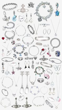 Chunky Silver Jewellery, Jewelry Closet, Silver Jewlery, Birthday Ideas For Her, Pandora Jewelry Charms, Pretty Jewelry Necklaces, Jewelry Accessories Ideas, Silver Jewelry Necklace, Jewelry Essentials