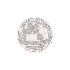 a drawing of a white and black ball on a white background with the words written in it