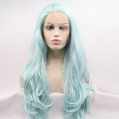 Blue Long Curly Cosplay Lace Front Wig | Etsy Mermaid Wig, Green Wig, Cheap Wigs, Blue Wig, Halloween Wigs, Green Mermaid, Quality Wigs, Beautiful Wigs, Body Wave Hair