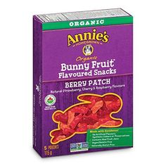 annie's organic bunny fruit flavored snacks berry patch, 5 - count box