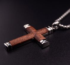 Elevate your style and showcase your faith with our stunning wooden cross necklaces for men. Crafted with meticulous attention to detail and using premium materials, our men's cross necklaces are the perfect combination of fashion and spirituality. Material: Top Quality Rosewood + Stainless Steel. Rosewood has a good influence on the human brain nervous system. Pendant size: 1.06"(27mm) X 1.58"(40mm) Adjustable 56cm-61cm/22"-24" length high quality stainless steel cross chain. WARNING: CHOKING H Men's Cross Necklaces, Crosses Necklace, Mens Pendant Necklace, Wooden Cross Necklace, Wood Necklace Pendant, Necklace Man, Cross Necklace For Men, Mantra Bracelet, Cross Jewelry Necklace