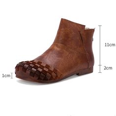 Women Shoes Main Material:CowhideHeel Type:FlatUpper Material:Cow LeatherHeel Height:Low (1-3 cm)Closure Type:Back Zipper Size:35-40 Click:Shoes size Chart Size Length Cm Inch 35 22.50 8.86'' 36 23.00 9.06'' 37 23.50 9.25'' 38 24.00 9.45'' 39 24.50 9.65'' 40 25.00 9.84'' Summer Boots, Chunky Heels Sandals, Leather Shoes Woman, Winter Boots Women, Womens Sandals Flat, Heel Type, Shoe Size Chart, Shoe Store, Summer Essentials