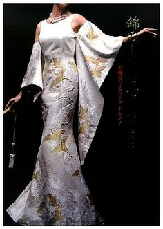 Kimono Wedding Dress, Modern Kimono, Kimono Obi, Kimono Fabric, Wedding Fabric, Rhythmic Gymnastics, Kimono Dress