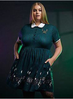 Her Universe Disney The Haunted Mansion Icons Stripe Collar Dress Plus Size Plus Size Wizard Of Oz Costumes, Glenda Dress Wizard Of Oz, Plus Size Villian Costume, Charlottes Web Fancy Dress, Mad Hatter Costume Female Plus Size, Plus Size Encanto Costume, Large Family Halloween Costumes Disney, Disney Villan Costumes For Women, Plus Size Halloween Costumes Halloween Costumes