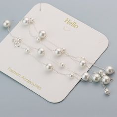 Product Specifications: Pearl type Shell PearlPearl shape RoundPearl color WhitePearl size 8MM and 4MMLength 57cm / 22.44 inStock number 7242Material S925 SilverFor FemaleWeight 10.8g Package Includes: 1 x Hugetomato Necklace1 x Box from HugeTomato