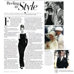 an article in the style magazine features photos of people and their fashions, including a woman