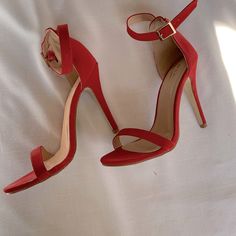 Make A Statement With These Sexy 4 1/2 Inch Red Nubuck Stilettos. Perfect Valentine Red. Near Perfect Condition -Never Worn. Size 7 Accessorized With An Lbd & Say No More!.. Give A Kick To A Feminine Floral Dress With Them.. Rock Them However You Like!! Fitted Red Heels With Open Heel, Red Fitted Open Heel Heels, Fitted Red Open Heel Heels, Red High Heel Heels For Date Night, Red High Heels For Date Night, Heels Hoco, Say No More, Red Heels, No More