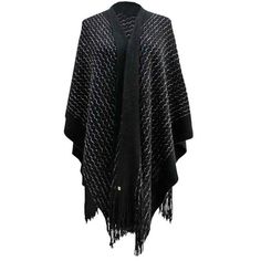 Stunning silver metallic threads play intricately throughout this knit shawl making it ideal for everyday wear yet glamorous enough for that special night out. This shawl is just enough to keep you warm on those cool days and nights. Made out of 100% acrylic, this shawl wrap also has a beautiful metallic thread throughout. Luxuriously soft and warm knit, with long dangling fringe. This shawl is finished off with classic LD logo on bottom corner of shawl. This shawl is exclusively made and sold b