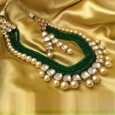 Green color Metal Alloy metal Necklace : 1694846 White Metal Necklaces For Festivals, Green Jeweled Necklaces For Celebration, Green Jeweled Necklace For Celebration, Celebration Green Jeweled Necklaces, White Metal Necklace For Festivals, Green Pearl Chain Necklace For Celebration, Kundan Long Necklace For Party, Long Green Necklace For Festivals, Green Kundan Necklace With Jewels