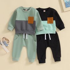 Keep your little man cool and stylish in this trendy lounge outfit. Contrast colors and ‘lounging-approved’ comfort make it an easy way to add some fun (and fashion) to his everyday look! Casual Playtime Sets With Pockets, Black Loungewear Sets With Pockets, Black Lounge Sets With Pockets, Black Cotton Playtime Sets, Boys Loungewear, Lounge Outfit, Everyday Look, Some Fun, Contrasting Colors