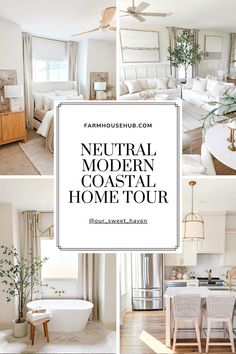 Neutral Modern Coastal Home Modern Coastal Home, Tranquil Retreat, Serene Bedroom, Coastal Home, Modern Coastal, Farmhouse Homes, Step Inside, Coastal Homes, Home Tour