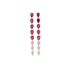 Gold Ruby Earrings, Earrings Diamond, Ruby Earrings, Earrings Red, Earrings Wedding, Pear Diamond, Diamond Drop Earrings, Rose Earrings, Rose Gold Earrings