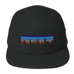 5 Panel Camper | Retro color forest Design | Alpine forest Outdoor hat | Camping Cap | Fishing Cap | boyfriend hot Gift | Hiking Cap| Mountains|Adventure|gifts for him| Hiking Hats, Rock Climbing Gifts, Hats Embroidery, Camping Hat, Hat Ponytail, Activities Outdoor, Adventure Hat, Ponytail Cap, Climbing Gifts