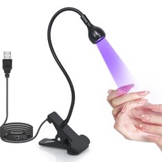 PRICES MAY VARY. 【Flexible & Compact UV Lamp】: The portable uv nail lamp with gooseneck can be bent 360 degrees freely, so that uv lamp height and direction of the uv light can be flexibly adjusted, which make gel nail lamp always find the right position. UV nail light with securing clip make sure the LED nail dryer for gel nail soperating process is smooth and stable. Our uv nail lamp is also portable to carry out. 【USB Powered UV Light】: The uv nail dryer fixtures are adjustable lamps. UV nail Fast Drying Nail Polish, Diy Salon, Nail Dryers, Uv Nail Lamp, Black Light Posters, Dry Nail Polish, Led Nail Lamp, Nail Dryer, Uv Nails