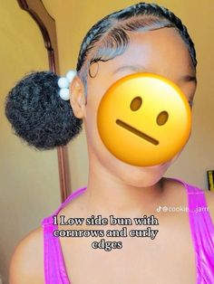 Skl Hairstyles, Low Side Bun, School Braids, Natural Hair Bun, Hair Bun Styles, Event Hairstyles, Cabello Afro Natural, Cute Natural Hairstyles, Side Bun