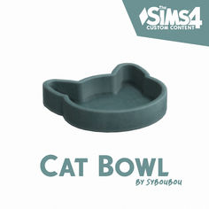 the cat bowl is designed to look like it has been placed on top of an object