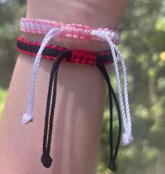 Show your friend you're "webb-ond"! These Spider Verse Friendship Bracelets are a perfect way to be "Miles" apart and "Gwen" together - one bracelet features Miles Morales colors, and the other has Gwen Stacy colors. Clever, stylish, and long-lasting, they're ideal for friendship goals! Comes with two bracelets Handmade💕 Miles And Gwen Bracelet, Spider Verse Miles Morales, Miles Morales Gwen Stacy, Spider Bracelet, Spider Verse Miles, Ultimate Marvel, Miles Apart, Gwen Stacy, Spider Gwen