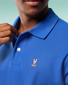 The men's Classic piqué polo is a tried-and-true wardrobe staple. Spun from breathable Pima cotton and cut for a clean profile, it's accented with mother-of-pearl buttons and an embroidered Bunny logo.Made in Peru from 100% Pima cottonExclusive diamond-knit piqué fabricClassic Psycho Bunny logo (over 4000 stitches)Mother-of-Pearl buttonsTaped seams on shoulder to maintain shapeSide vents for added comfortCrease-resistant collar that won’t rollBranded memory cuffs on sleeve Model height is 6'1 (a Embroidered Bunny, Polo For Men, Sleeve Model, Bunny Logo, Pique Polo Shirt, Pearl Buttons, Mother Of Pearl Buttons, Pima Cotton, Model Height