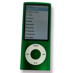 an ipod is shown with the screen turned off