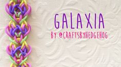 a close up of a multicolored braid on a white background with the words galaia written across it