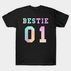 Matching best friends bestie 01 -- Choose from our vast selection of Crewneck and V-Neck T-Shirts to match with your favorite design to make the perfect graphic T-Shirt. Pick your favorite: Classic, Boxy, Tri-Blend, V-Neck, or Premium. Customize your color! For men and women. Bestie Ideas, Matching Friend, Friends Merchandise, Bff Matching, Holy Shirt, Friends Tshirt, Best Friends Forever, Black Fits, Friends Forever