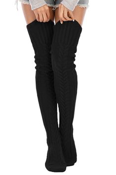 PRICES MAY VARY. Material: 100% Acrylic; Crochet knit over knee high boot socks, winter warm slipper socks, sleeping socks Total Length: 93cm/37 inches (Toe to Top), one size fits most women with medium to slim built, fluffy and slouch long socks High elastic, Multi colors available, make the socks fashion and cute, Tight rib top not easy to slip down when walking. The long boot stocking is a necessary accessory for the Winter/Fall season, also a wonderful and warm gift for lovers, wife, daughte Knit Thigh High Socks, Black Cable Knit Sweater, Winter Stockings, Knit Boot Socks, Fleece Tights, Stockings Legs, Winter Leggings, Over The Knee Socks, Cold Weather Fashion