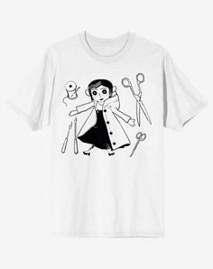 Any Coraline fan looking to change up their style with some fresh new clothes will love this officially licensed Sewing Coraline T Shirt. Add this tee to your collection today and you'll always be ready to show your fandom for Coraline in any crowd. Officially licensed Crewneck Short sleeves Material: Cotton Care: Machine wash; tumble dry low Imported This shirt is Unisex Sizing only For a fitted look, order one size smaller than your normal size Note: This item is print to order and may have a 1-2 day extra processing time Coraline Shirt, New Clothes, Be Ready, Coraline, Always Be, New Outfits, Love This, Art Inspiration, Short Sleeves