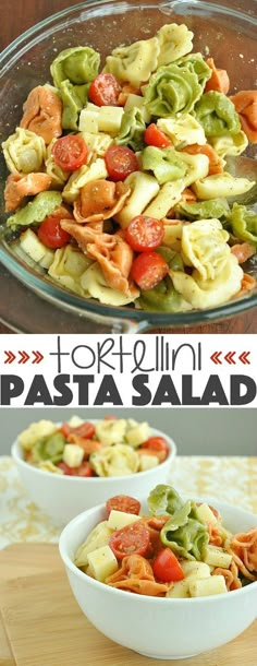 this pasta salad is loaded with tomatoes, green olives and other vegetables