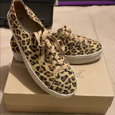 Vegan Suede Leopard Printed Espadrille Summer Sneakers Laces Up 1.5”Platforms Size 10 Comfortable Brown Summer Sneakers, Casual Brown Sneakers For Summer, Casual Brown Summer Sneakers, Brown Casual Espadrilles, Casual Brown Espadrilles, Casual Lace-up Espadrilles For Vacation, Casual Brown Platform Espadrilles, Sneaker Boutique, Summer Wedges