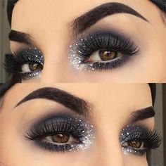 Holiday Eye Makeup, Concert Makeup, Silver Makeup, Glitter Shadow, Dramatic Eye Makeup, Rave Makeup, Glitter Eye Makeup, Valentines Makeup, Dramatic Makeup