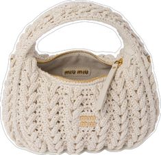 Miu Miu Wander, Crochet Tote Bag, Chanel 2, Crochet Tote, Demi Fine Jewelry, Iconic Bags, Boot Pumps, Summer Beach Wear, Fine Earrings