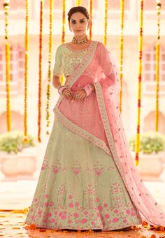 Pista green georgette a line lehenga choli 8604  Desc:  Style : A Line Lehenga Choli Color : Pista Green Fabric : Georgette Wash Care : Dry clean Sleeve Style : Half Sleeve Long Sleeves : Done only in Custom Stitch Sleeves Lining : Done only in Custom Stitch Bust Size : 32 to 42 Inches Occasion : Engagement   Wedding   Mehendi   Sangeet   Reception   Baby Shower Pastel. With Express Free Shipping and Custom Stitching, Buy Indian Wedding Party Wear Lehenga Pista green georgette a line lehenga cho Green Georgette Lehenga With Cutdana, Green Georgette Lehenga With Cutdana Details, Green Georgette Choli With Cutdana, Green Semi-stitched Lehenga With Dupatta, Semi-stitched Green Lehenga With Dupatta, Semi-stitched Pista Green Choli For Eid, Pista Green Lehenga With Cutdana For Eid, Semi-stitched Green Choli For Eid, Green Cutdana Lehenga For Wedding