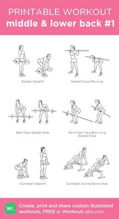 the printable workout poster shows how to do different exercises