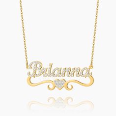 Kids Iced Heart Name Necklace | Dorado Fashion Heart Of Ice, Birthday Emoji, Ice Heart, Brow Tattoo, Jewelry Chains, Name Necklace Silver, Skull Rings, Jewelry Gift Guide, 18k Gold Chain